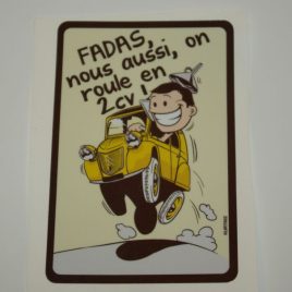 Fadas, nous aussi on roule en 2cv ! jaune
